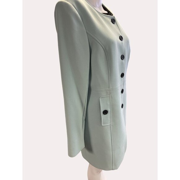 Karl Lagerfeld Women's Baby Blue Button up Jacket Coat Size 10 SKU 6039 - Picture 3 of 7